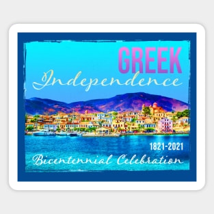 Greek 200th Anniversary 1821-2021 by Pine Hill Greece Bicentennial 2021 Greek Independence Magnet